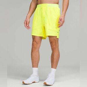 lululemon athletica liscense to train 7” Yellow Athletic Shorts